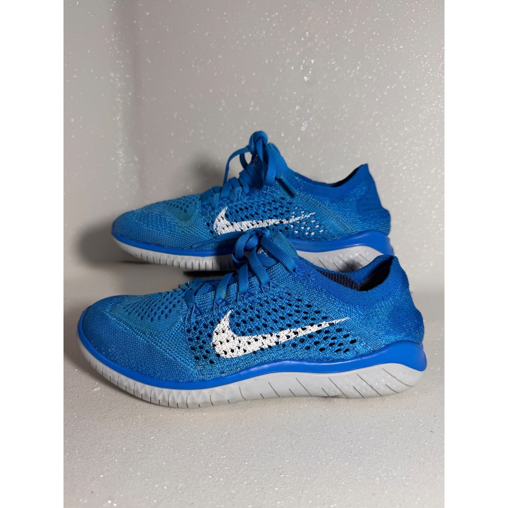 Nike Free RN Flyknit 2018 Blue White Running Shoes 942839-400 Mens 6